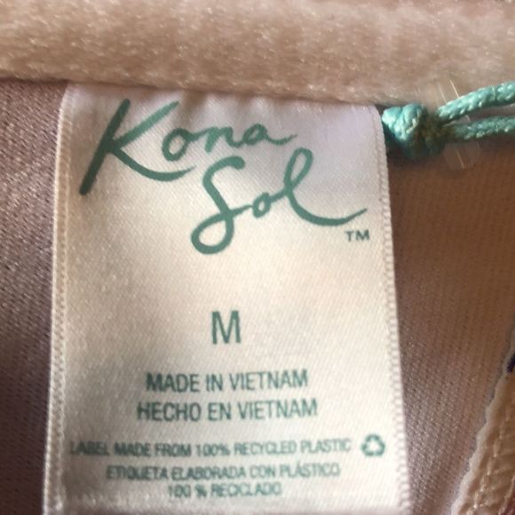 NWT Kona Sol stripped bandeau bikini top Medium, straps - Picture 4 of 11